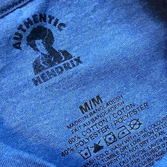 Jimi Hendrix Experience Short Sleeve Blue T-Shirt Men's Size M - Picture 2 of 4